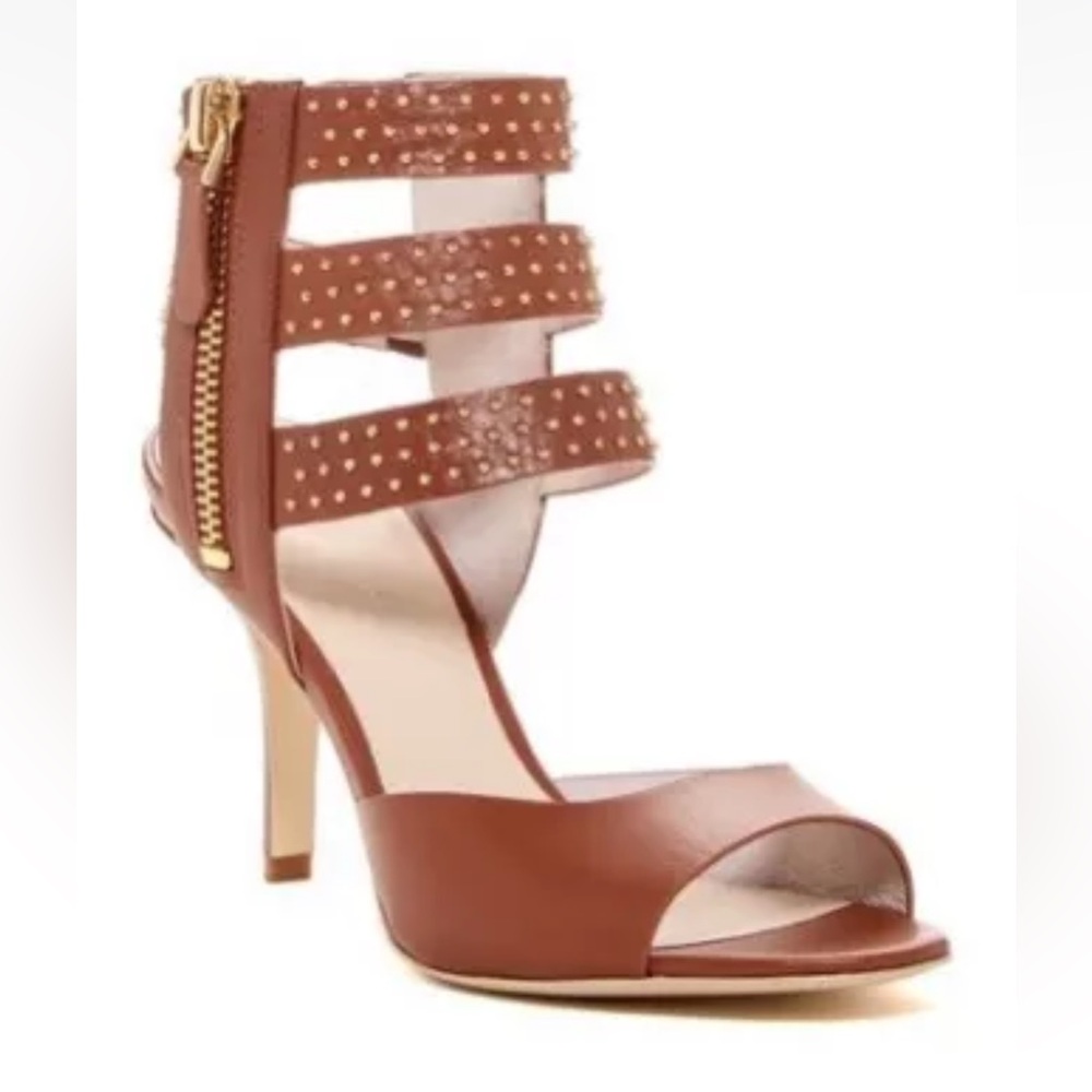 Kenneth Cole New York Tucker Studded Sandal Size 9.5 Cognac